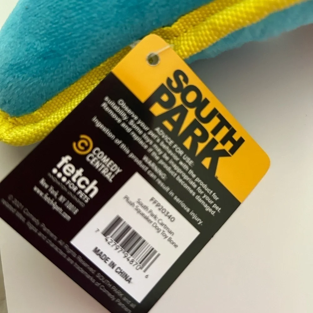 South Park Bone Squeaky Plush Dog Toys (LOT OF 2) New with Tags